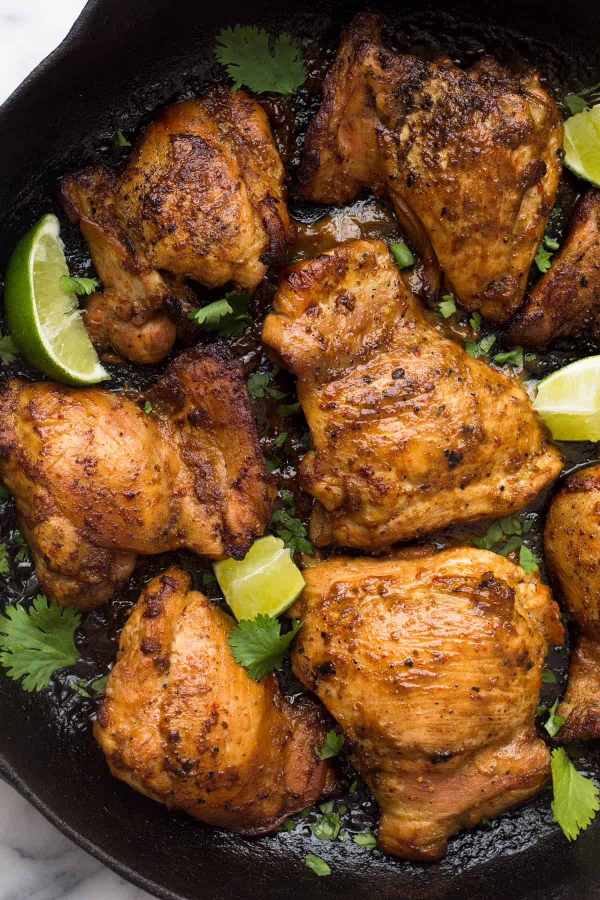 An easy and flavorful protein, these Ginger Lime Chicken Thighs will make the perfect accompaniment to any meal - gluten free, dairy free, paleo, & Whole30 approved! - Eat the Gains