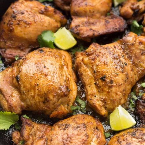 An easy and flavorful protein, these Ginger Lime Chicken Thighs will make the perfect accompaniment to any meal - gluten free, dairy free, paleo, & Whole30 approved! - Eat the Gains