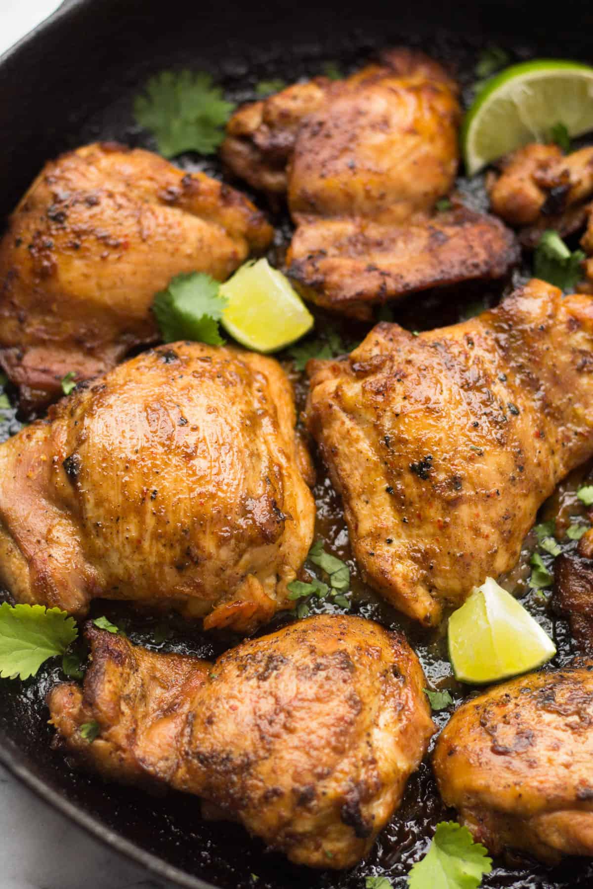 An easy and flavorful protein, these Ginger Lime Chicken Thighs will make the perfect accompaniment to any meal - gluten free, dairy free, paleo, & Whole30 approved! - Eat the Gains