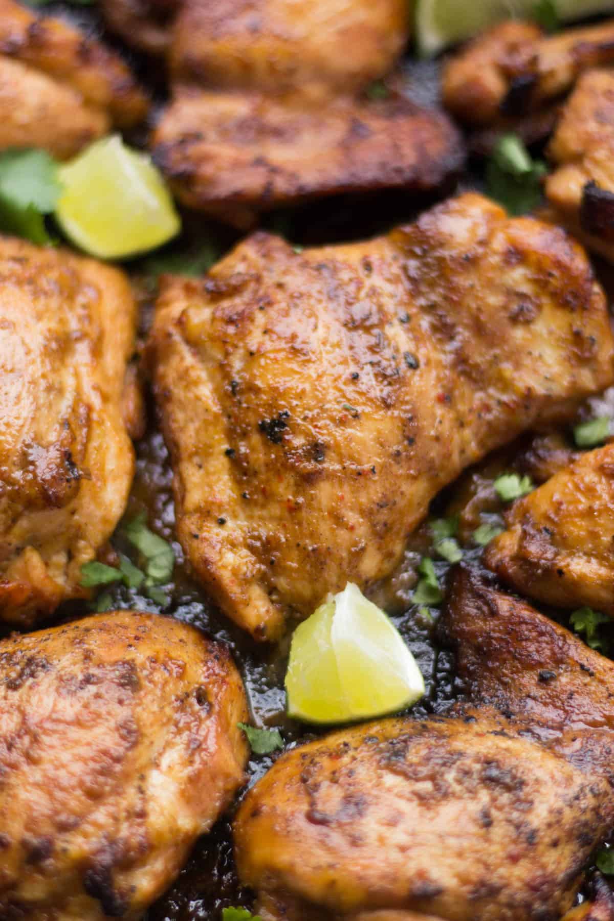 An easy and flavorful protein, these Ginger Lime Chicken Thighs will make the perfect accompaniment to any meal - gluten free, dairy free, paleo, & Whole30 approved! - Eat the Gains