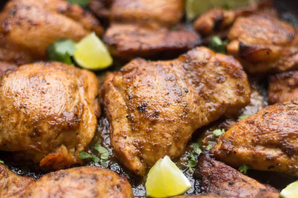 An easy and flavorful protein, these Ginger Lime Chicken Thighs will make the perfect accompaniment to any meal - gluten free, dairy free, paleo, & Whole30 approved! - Eat the Gains