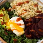 Beet Quinoa Breakfast Bowls come together in under 10 mins and make a healthy and easy gluten free and vegetarian breakfast - great for meal prep or on-the-go! - Eat the Gains