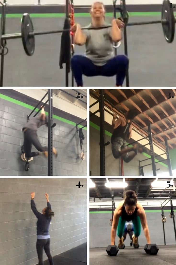 Collage of all the workouts I did in January