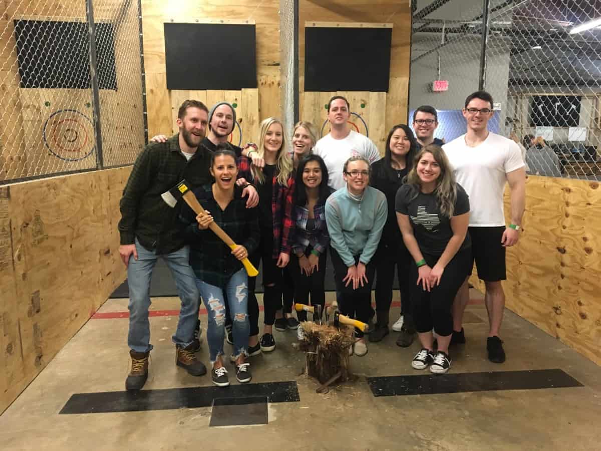 Group of friends at Urban Axes