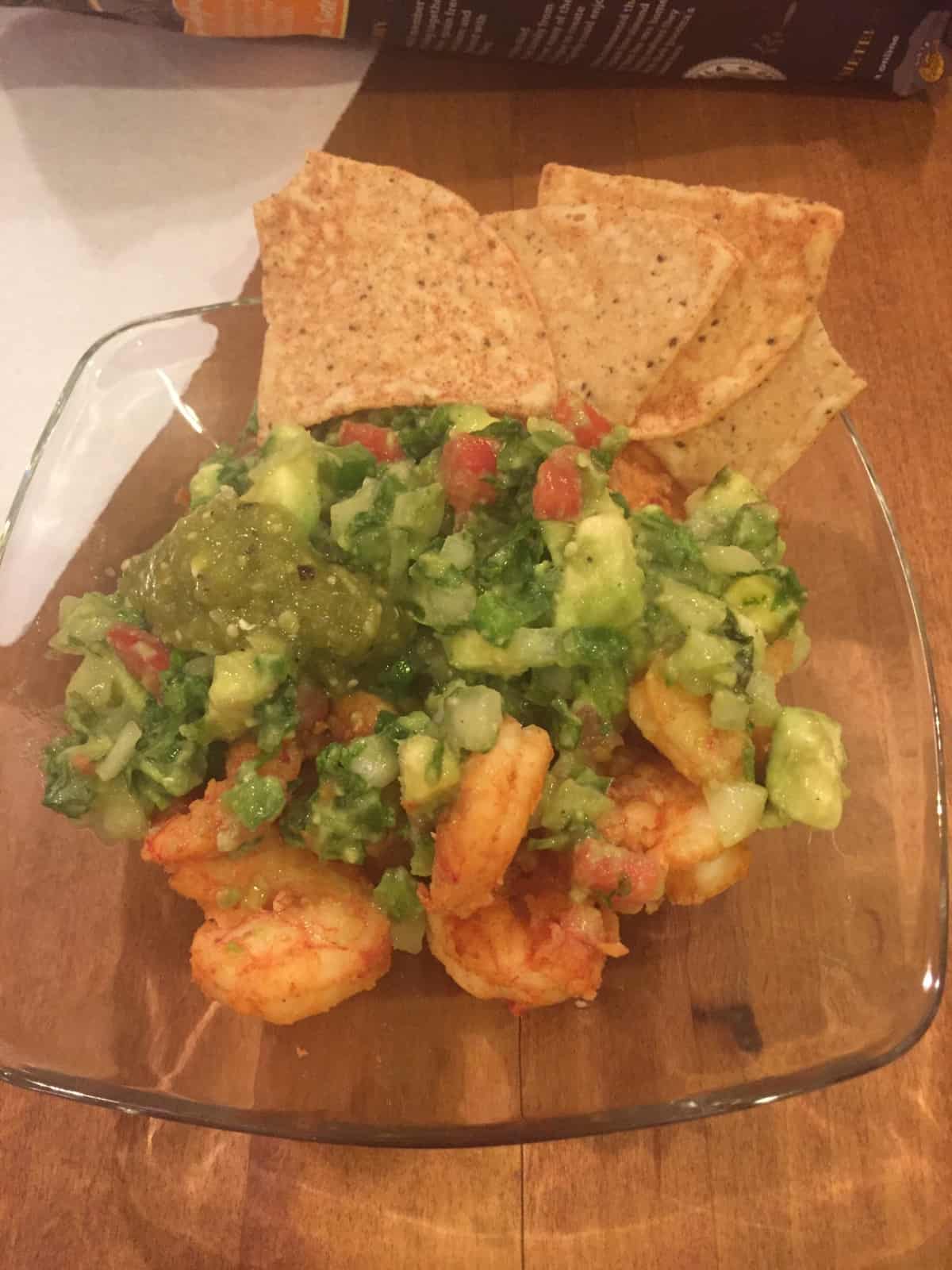Homemade shrimp ceviche