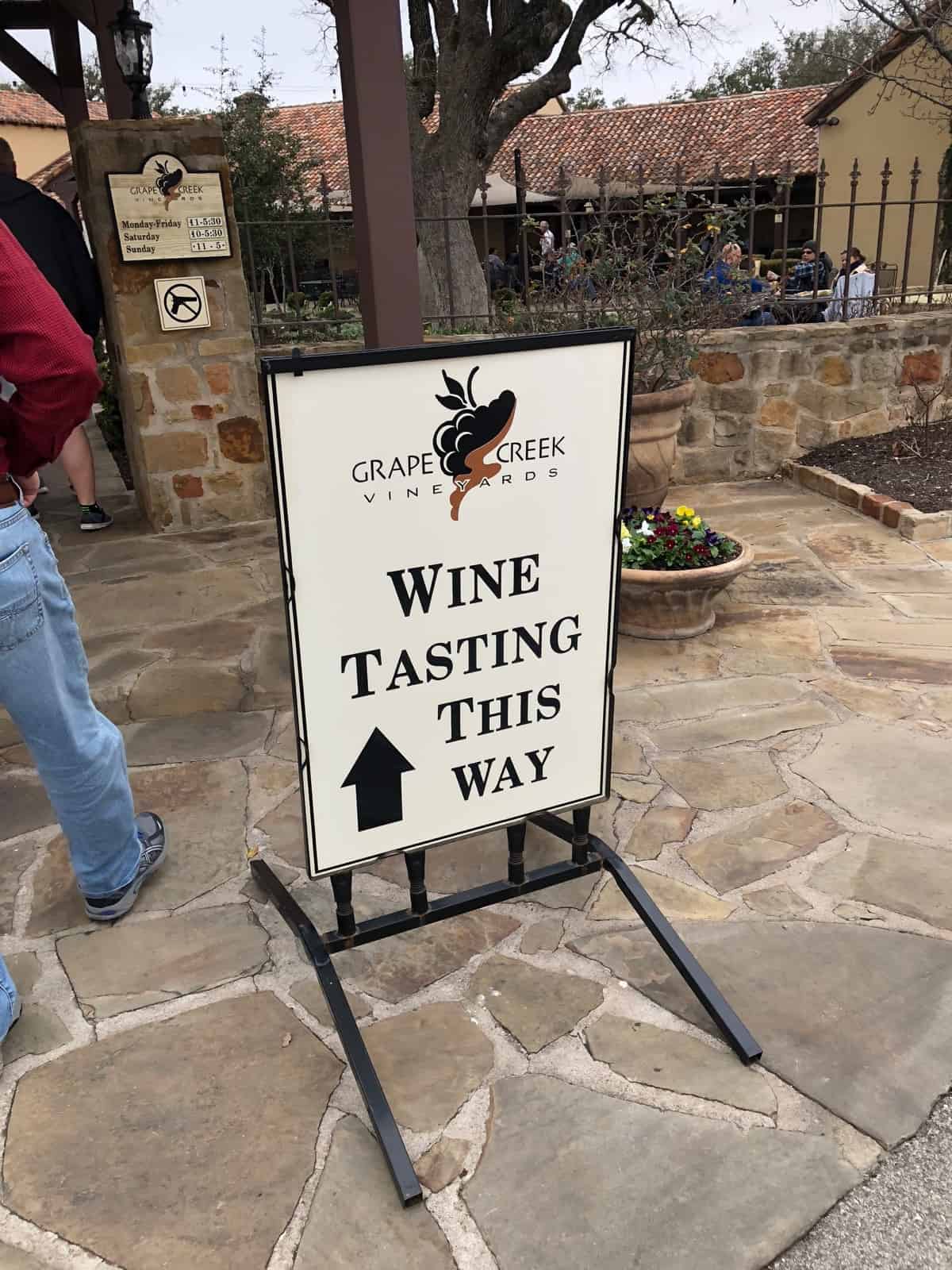 Wine tasting sign
