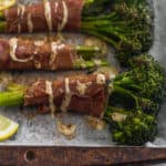Prosciutto Wrapped Roasted Broccolini pinterest image