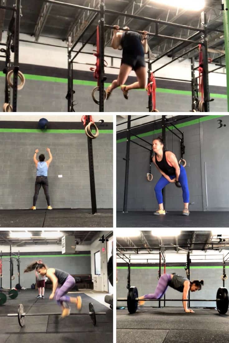 Collage of all the workouts I did on Eat the Gains in April