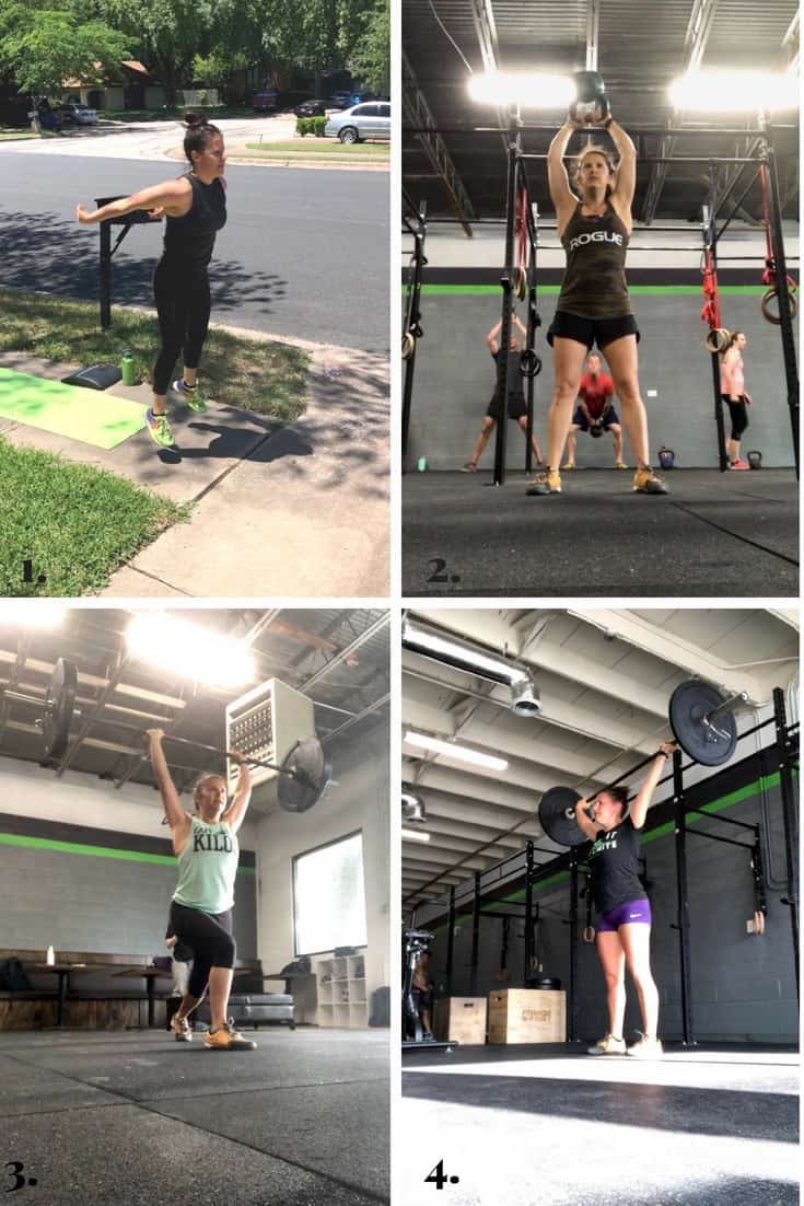 Collage of all the workouts I did on Eat the Gains in May