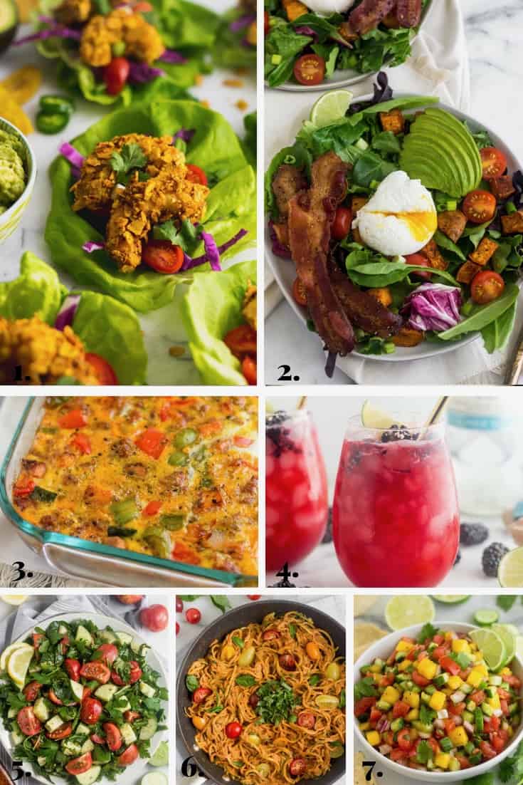 Collage of all the recipes made on Eat the Gains in June