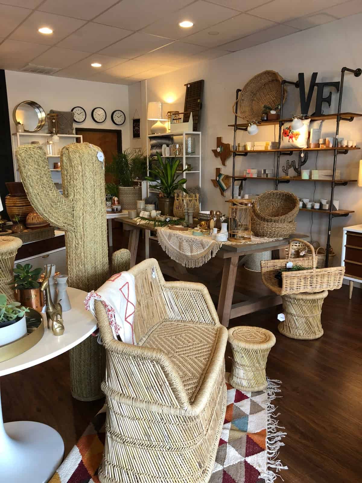 Inside of a cute vintage home store