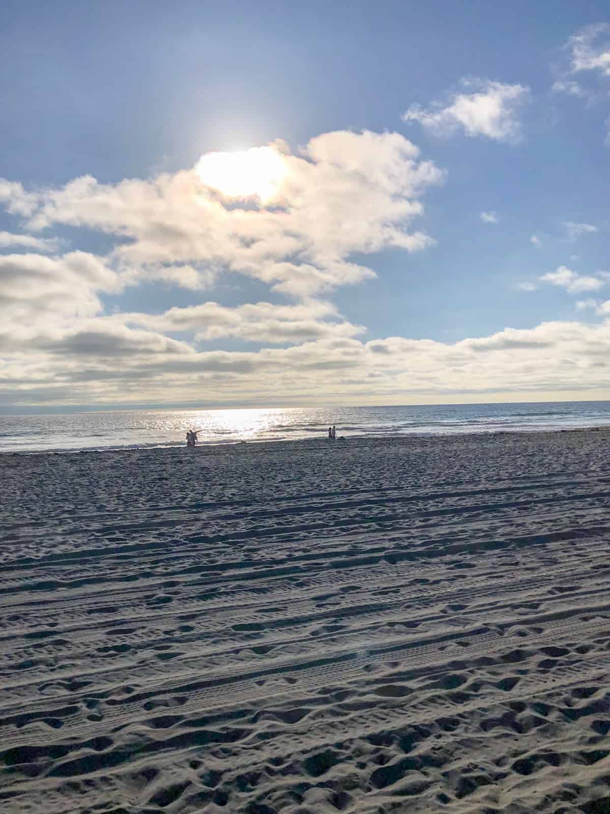 The beach in Pacific Beach San Diego