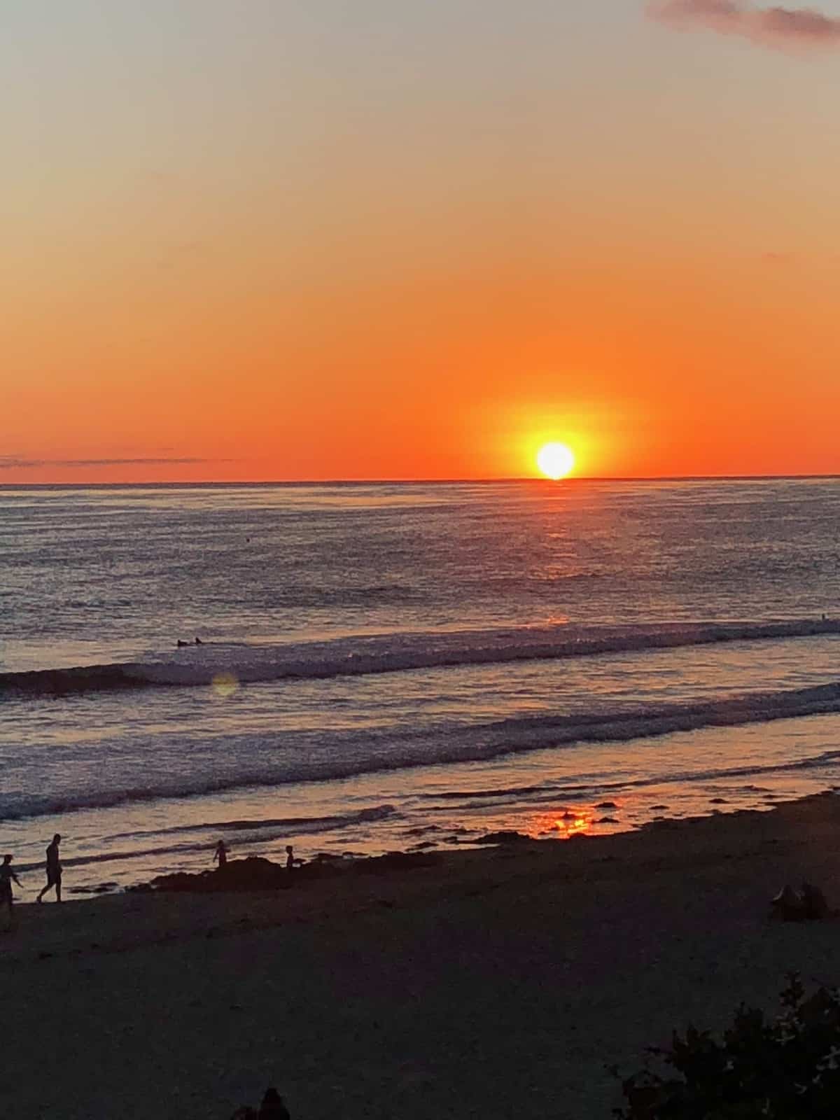 Sunset over the Pacific Ocean in Pacific Beach San Diego