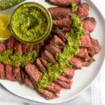Grilled Steak with Pistachio Pesto (Paleo/Whole30) Pinterest image