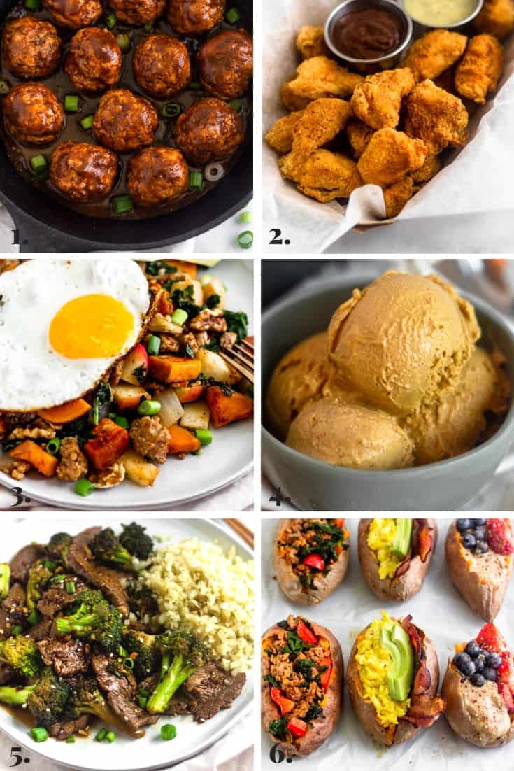 Collage of all the recipes made on Eat the Gains in September