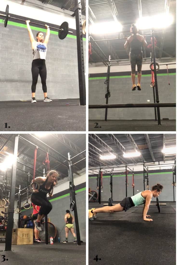 Collage of all the workouts I did on Eat the Gains in September