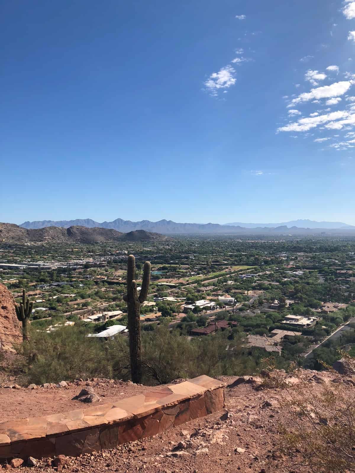 Landscape of Scottsdale, AZ from a mountain