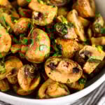 Roasted Mushrooms Pinterest Image