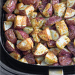 Crispy air fryer potatoes Pinterest image