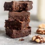 No Bake Walnut Protein Brownies (Vegan) Pinterest image