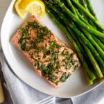 Air Fryer Salmon & Asparagus Pinterst image