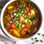 Sausage, Pepper, & Rice Soup (Paleo/Whole30) Pinterest image