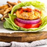 Easy spicy chicken burgers Pinterest image