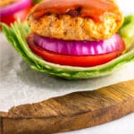 Grilled chicken burgers Pinterest image