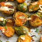 Buffalo Brussel Sprouts Pinterest image