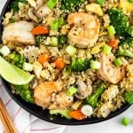 Cauliflower Shrimp Fried Rice Pinterest image