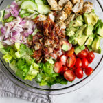 Chicken Bacon Ranch Salad Pinterest image