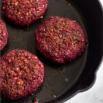 Beet Lentil Burger Pinterest image