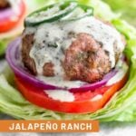 Jalapeno Ranch Turkey Burgers Pinterest image