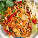 Healthy Chicken Pad Thai Pinterest image