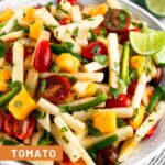 Tomato Jicama Salad with Mango & Jalapeños Pinterest image
