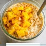 Cinnamon Mango Overnight Oats meal prep