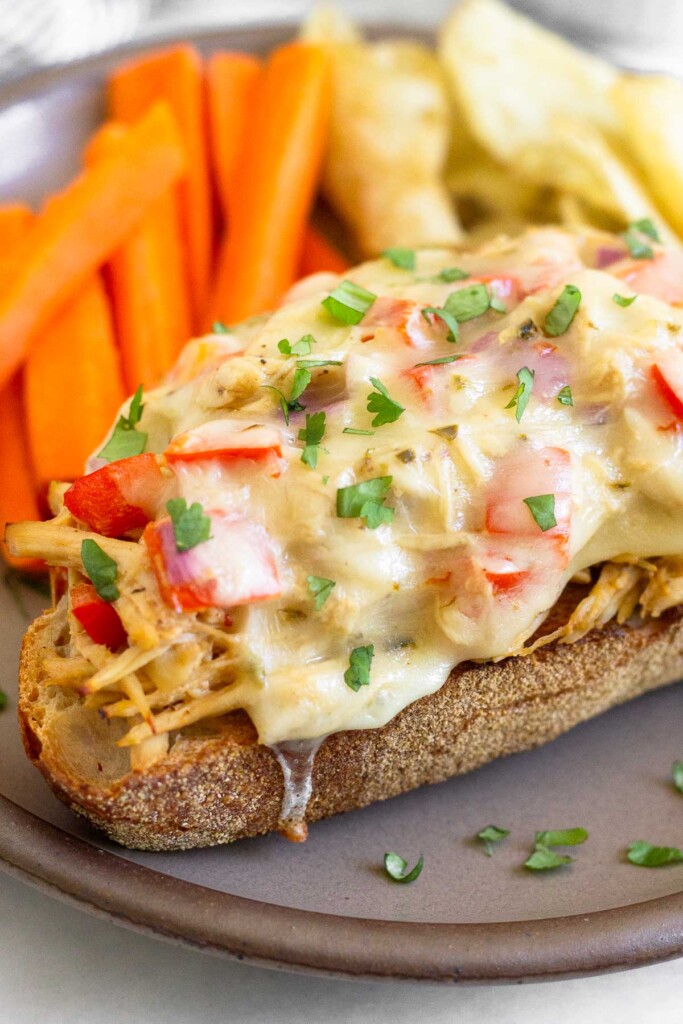 Hot chicken salad sandwich